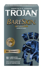TROJAN BARE SKIN 3CT  NO RETURN / NO EXCHANGE